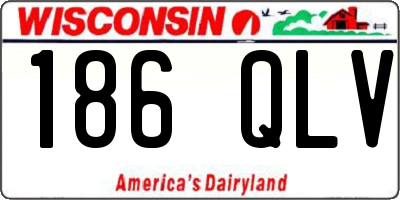 WI license plate 186QLV
