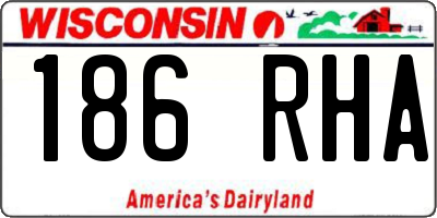 WI license plate 186RHA
