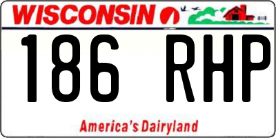 WI license plate 186RHP