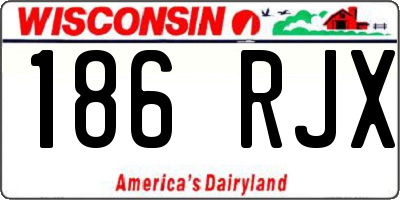 WI license plate 186RJX