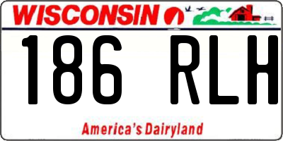 WI license plate 186RLH