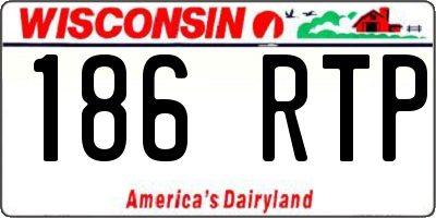 WI license plate 186RTP