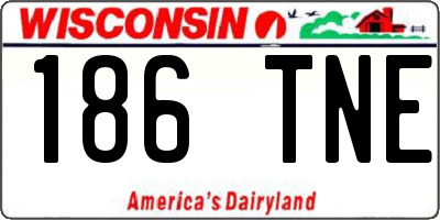 WI license plate 186TNE