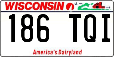 WI license plate 186TQI