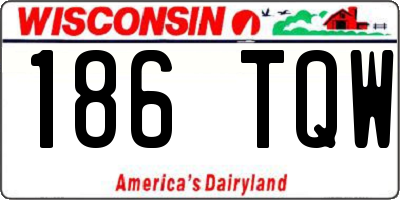 WI license plate 186TQW