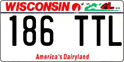WI license plate 186TTL