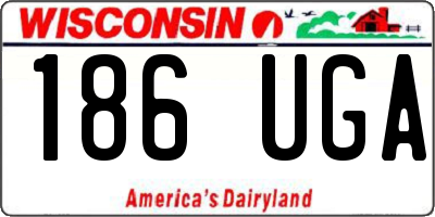 WI license plate 186UGA