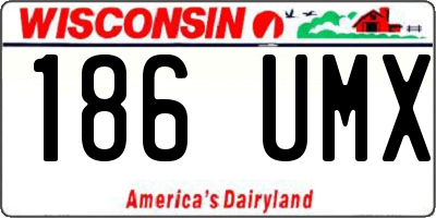 WI license plate 186UMX