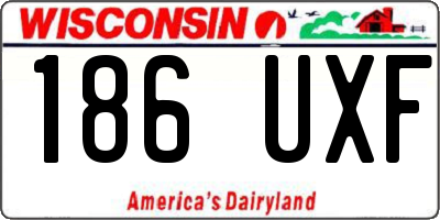 WI license plate 186UXF