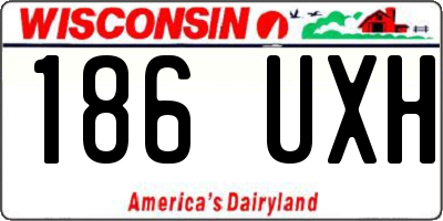 WI license plate 186UXH