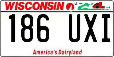 WI license plate 186UXI