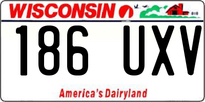 WI license plate 186UXV