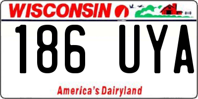 WI license plate 186UYA