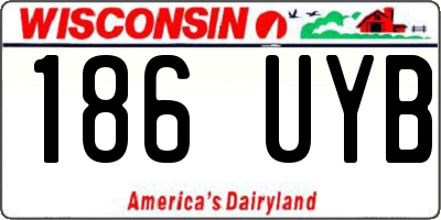 WI license plate 186UYB