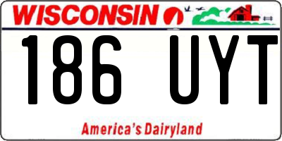 WI license plate 186UYT
