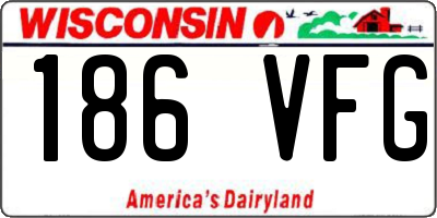 WI license plate 186VFG