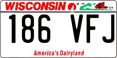 WI license plate 186VFJ