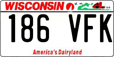 WI license plate 186VFK
