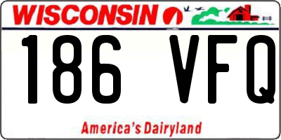 WI license plate 186VFQ