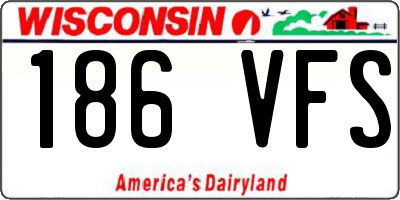 WI license plate 186VFS