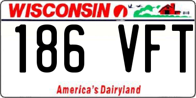 WI license plate 186VFT