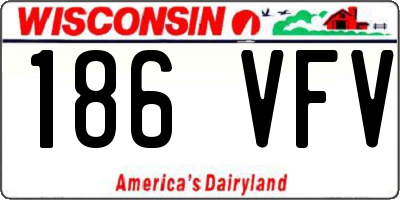 WI license plate 186VFV