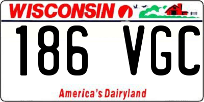 WI license plate 186VGC