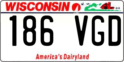 WI license plate 186VGD