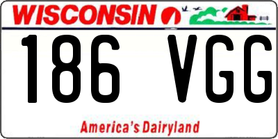 WI license plate 186VGG