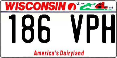 WI license plate 186VPH