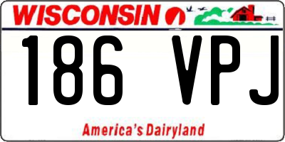 WI license plate 186VPJ