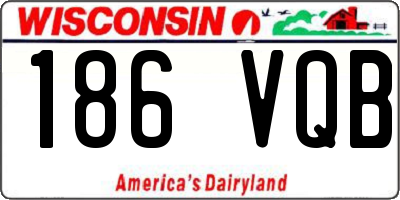WI license plate 186VQB