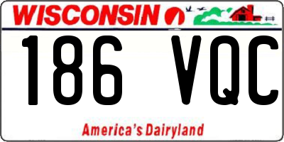 WI license plate 186VQC