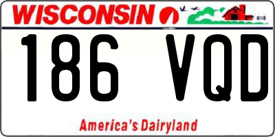 WI license plate 186VQD