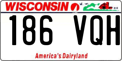 WI license plate 186VQH