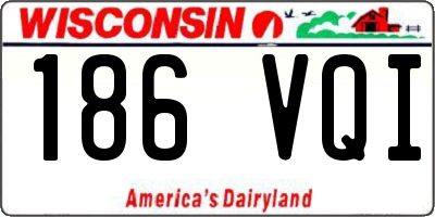 WI license plate 186VQI
