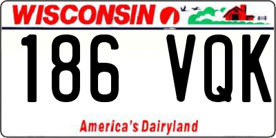 WI license plate 186VQK