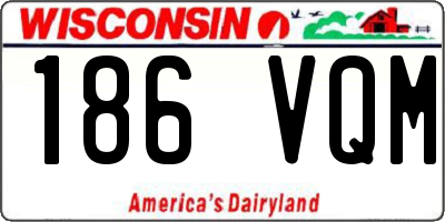 WI license plate 186VQM