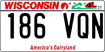 WI license plate 186VQN