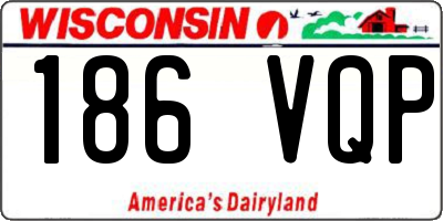 WI license plate 186VQP