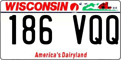 WI license plate 186VQQ