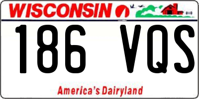WI license plate 186VQS