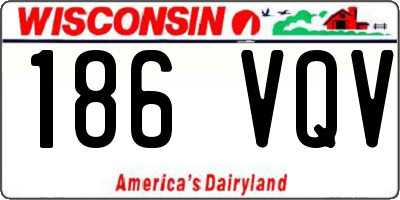 WI license plate 186VQV