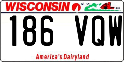 WI license plate 186VQW