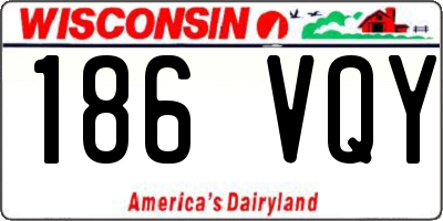 WI license plate 186VQY