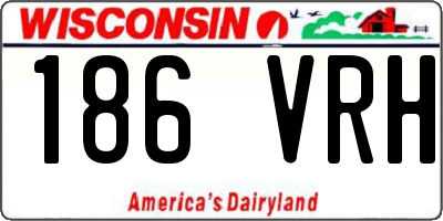WI license plate 186VRH