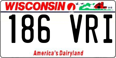WI license plate 186VRI