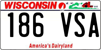 WI license plate 186VSA
