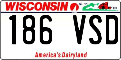 WI license plate 186VSD