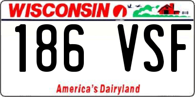WI license plate 186VSF